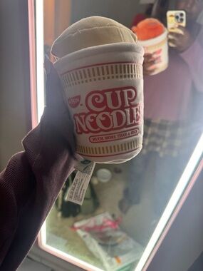 ISSI Cup Noodles Plush Toy - White & Beige